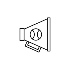 Poster - Baseball, megaphone icon. Element of american sport icon