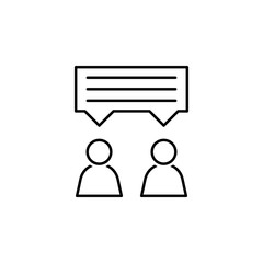 Poster - Talk icon. Element of head hunting icon