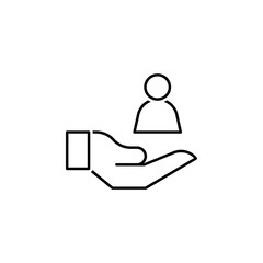 Poster - Talk icon. Element of head hunting icon