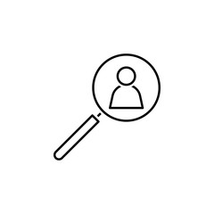 Poster - Magnifying glass icon. Element of head hunting icon