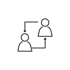 Poster - Exchange icon. Element of head hunting icon