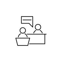 Poster - Meeting icon. Element of head hunting icon