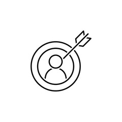 Poster - Target icon. Element of head hunting icon