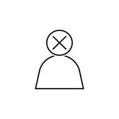 Poster - Fired icon. Element of head hunting icon