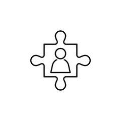 Poster - Puzzle icon. Element of head hunting icon