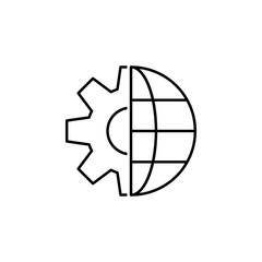 Poster - Globe icon. Element of head hunting icon