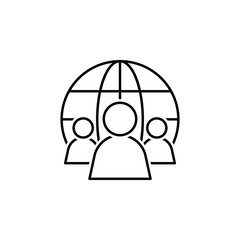 Poster - Leader icon. Element of head hunting icon
