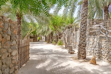 Wall Mural - Omani Oasis at Zighy Bay in Musandam, Oman.
