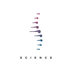 spine logo design template.icon for science technology