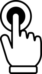 Fototapete - illustration vector icon of hand touch