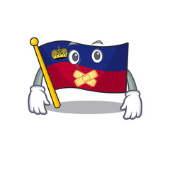 Sticker - Silent flag liechtenstein in the cartoon shape