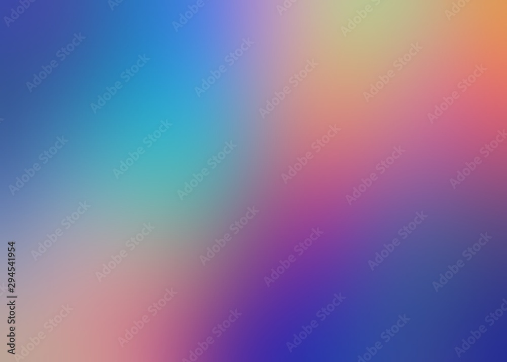 Multicolor amazing defocus background. Red blue yellow pink violet gradient abstract pattern. Rainbow colorful blur illustration. Attractive creative formless template. - obrazy, fototapety, plakaty 