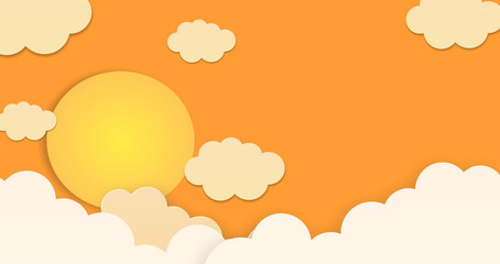 Wall Mural - abstract kawaii colorful sky clouds sunset background. soft gradient pastel cartoon graphics. ideas 