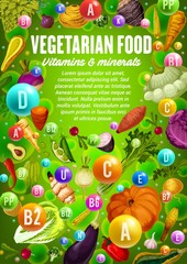 Wall Mural - Vegetables, beans, herbs. Vegan vitamins, minerals