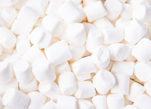 White Fluffy Sweet Marshmallow Textured Pattern Background