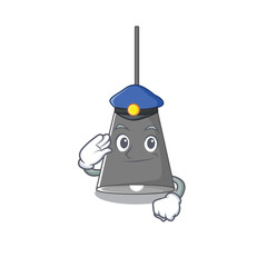 Poster - Police pendant lamp cartoon with mascot shape