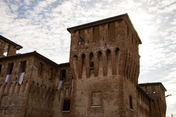 Wall Mural - The fortress of Cento, Ferrara, Italy, also called the ancient fortress or castle of the fortress, is a defensive medieval fortification. View of the massive keep.