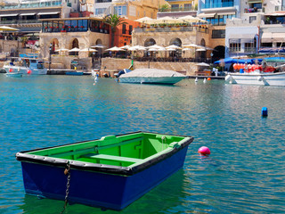 Wall Mural - Charming boats in Spinola Bay. Malta.