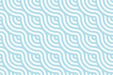 Blue Ocean Wave Background Pattern Seamless Tiles. Use For Design.