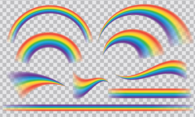 multicoloured rainbow stripes isolated