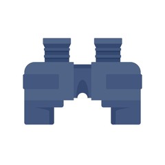Poster - blue marine binocular icon. flat illustration of blue marine binocular vector icon for web design