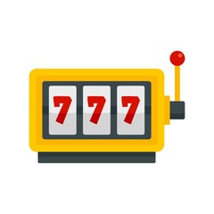 Poster - casino slot machine icon. flat illustration of casino slot machine vector icon for web design
