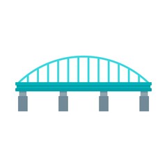 Wall Mural - Safe bridge icon. Flat illustration of safe bridge vector icon for web design