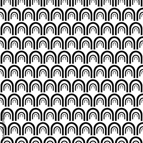 Arches pattern. Seamless geometric texture.