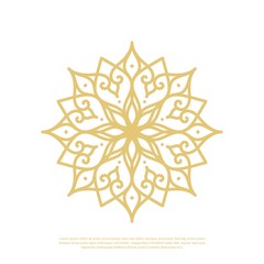 Simple vector of a mandala using a flower theme