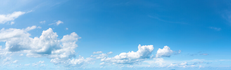 panoramic fluffy cloud in the blue sky