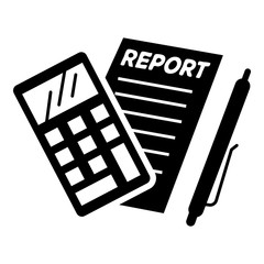 Poster - finance report icon. simple illustration of finance report vector icon for web design isolated on wh