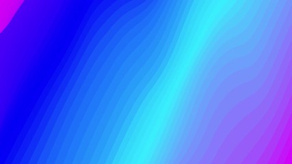 Poster - Looped animation. Abstract colorful wavy background in bright blue and violet colors. Modern colorful wallpaper. Dynamic liquid. 3d rendering.