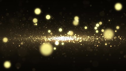 Wall Mural - luxury gold particle glitter abstract background for happy new year and merry christmas festive seas