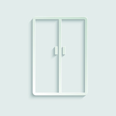 Wall Mural -   paper wardrobe icon. line style icon