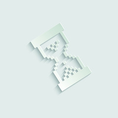 Poster -  Hourglass  icon vector  illustration  paper icon