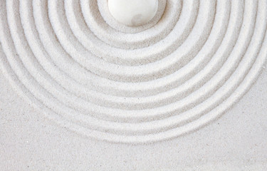 Zen japanese garden background top view