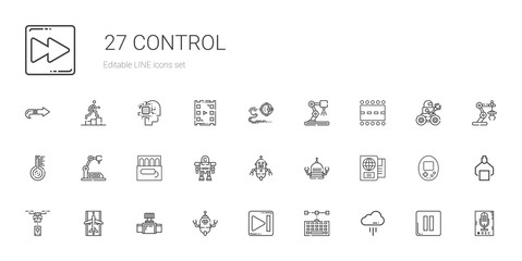 Wall Mural - control icons set