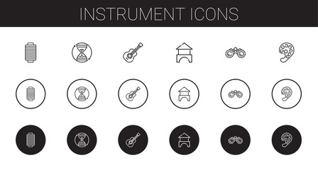 Canvas Print - instrument icons set