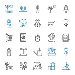 Wall Mural - plant icons set