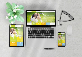 Wall Mural - responsive design pet website