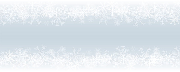 Wall Mural - winter christmas snowy border blue background vector illustration eps10
