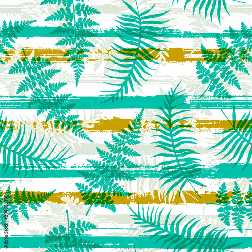 Modern new zealand fern frond and bracken grass