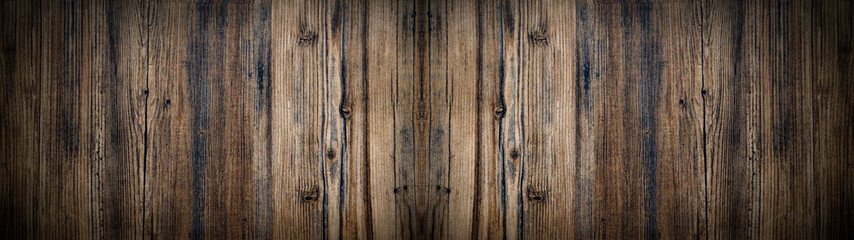 old brown aged rustic wooden texture - wood background panorama banner long