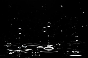 Drops of water.