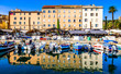 old town and harbor of ajaccio on corsica