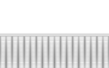 Poster - 3d rendering. modern design panel parallel on white wall background.