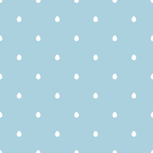 Seamless Blue Easter Pattern With Eggs