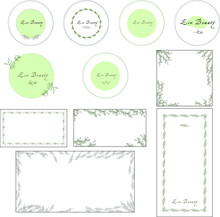 Vector Set Of Design Templates, Frames And Premade Logos. Perfect  For Beauty Products, Cosmetics, Organic Food.