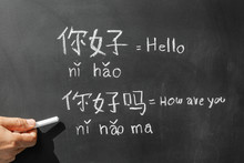 Learning Chinese Alphabet "pinyin" In Classroom.