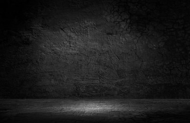 Wall Mural - abstract cement dark and gray wall .studio room gradient for background or web and present product.